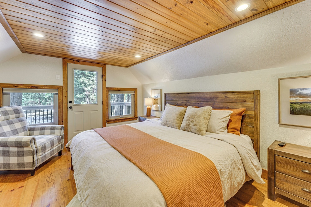 Hot Tub + Fireplace: Cozy Angel Fire A-frame Cabin