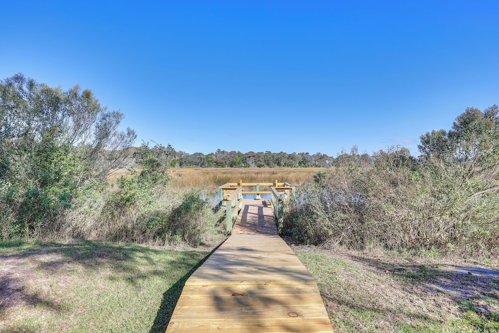Waterfront Oak Island Home w/ Dock view 4