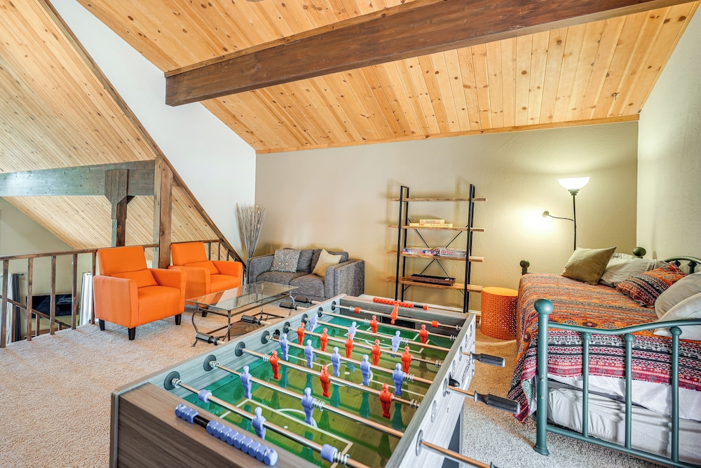 Cabin Getaway Near Big Trees Park: Game Room, Deck