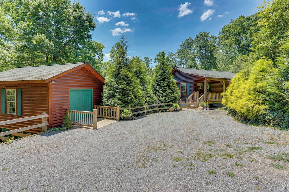 Peaceful Murphy Cabin w/ Fire Pits & Forest Views! view 5