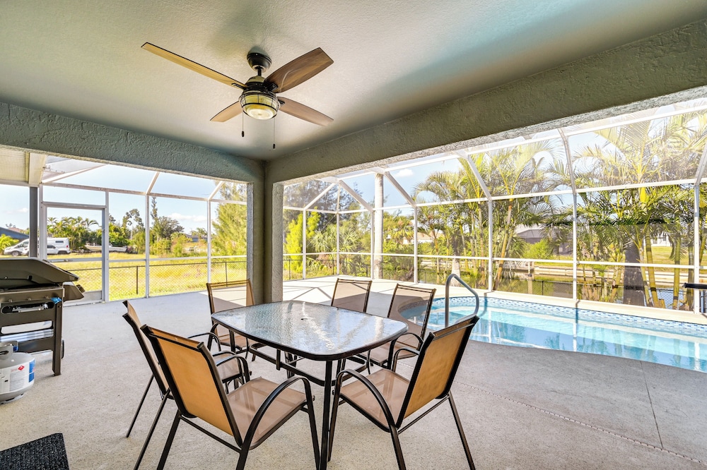 Patio, Dock + Canal Access: Cape Coral Home!