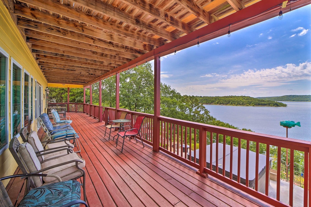 Waterfront Lake Eufaula Home: Multi-level Balcony view 4