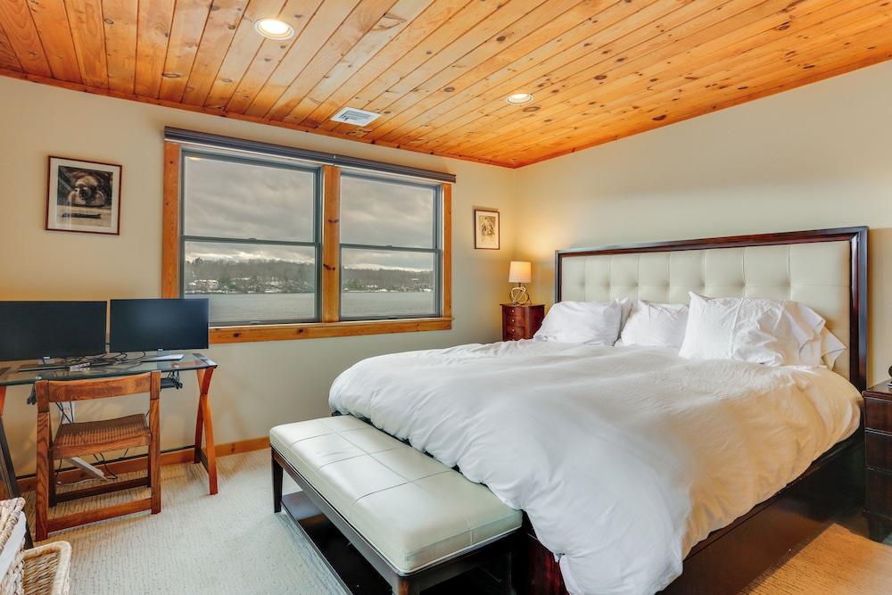 Swim, Hike & Ski: Waterfront Home in White Lake!