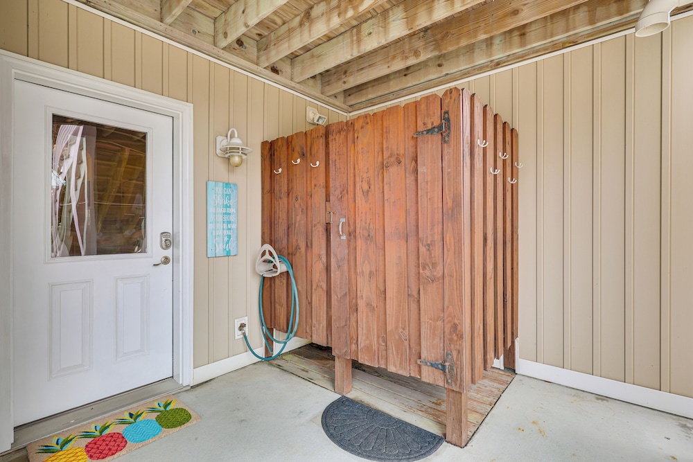 Steps to Beach: Gem w/ Views & Dock in Oak Island