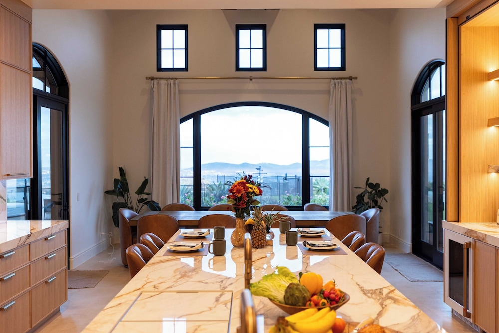 Infinity Pool, Theater, Pickleball + 360 Views Near Lake Poway Sunset Point Estate by Avantstay