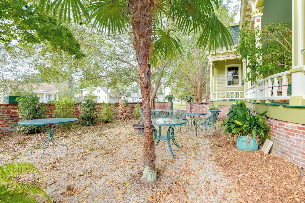 Ornate Victorian Home w/ Courtyard & Fire Pit!
