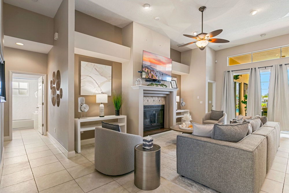 Waterfront Pool Pickleball Court Game Room