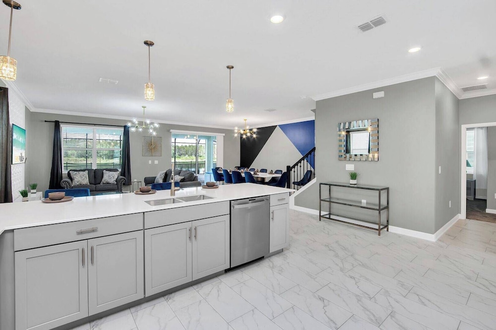 Serenity Lakeview Retreat Stunning Water Views, No Rear Neighbors, Private Pool, Game Room & Star Wars Cinema