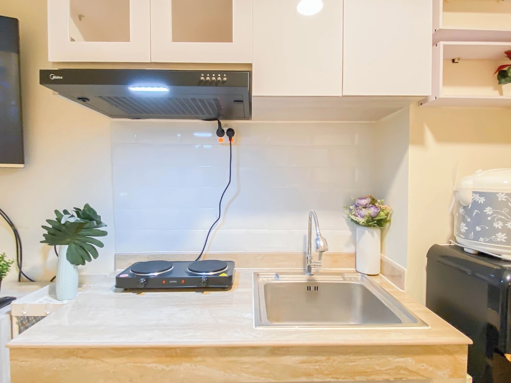 Minimalist Warm Beige Studio At Meikarta Apartment