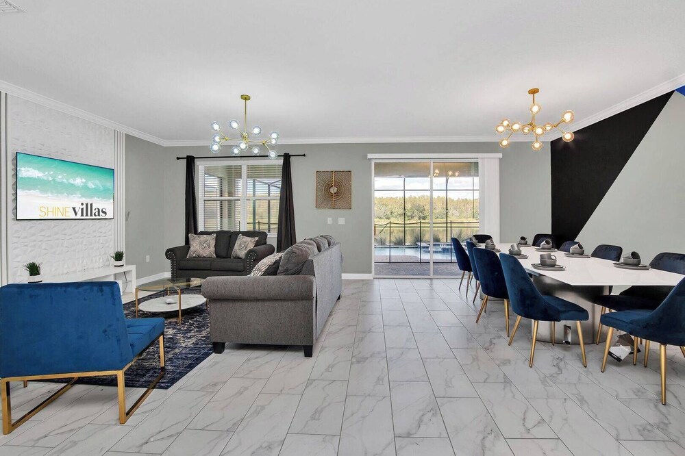 Serenity Lakeview Retreat Stunning Water Views, No Rear Neighbors, Private Pool, Game Room & Star Wars Cinema