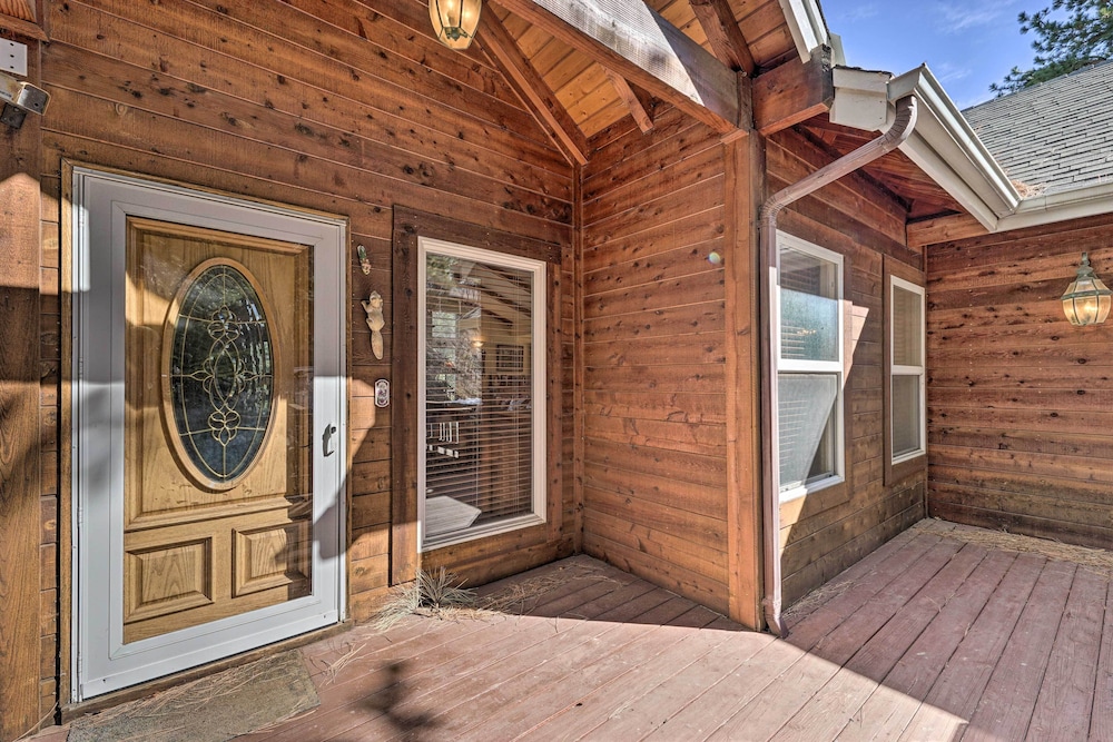 Wraparound Deck: Woodland Cabin in Lake Arrowhead view 3