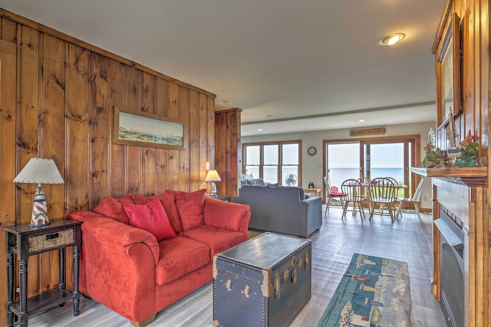 Fireplace + Sunroom! Oceanfront Cape Cod Cottage
