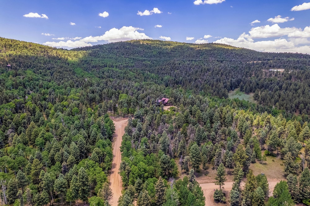 2 Min to Hiking: Cabin w/ Deck in Angel Fire