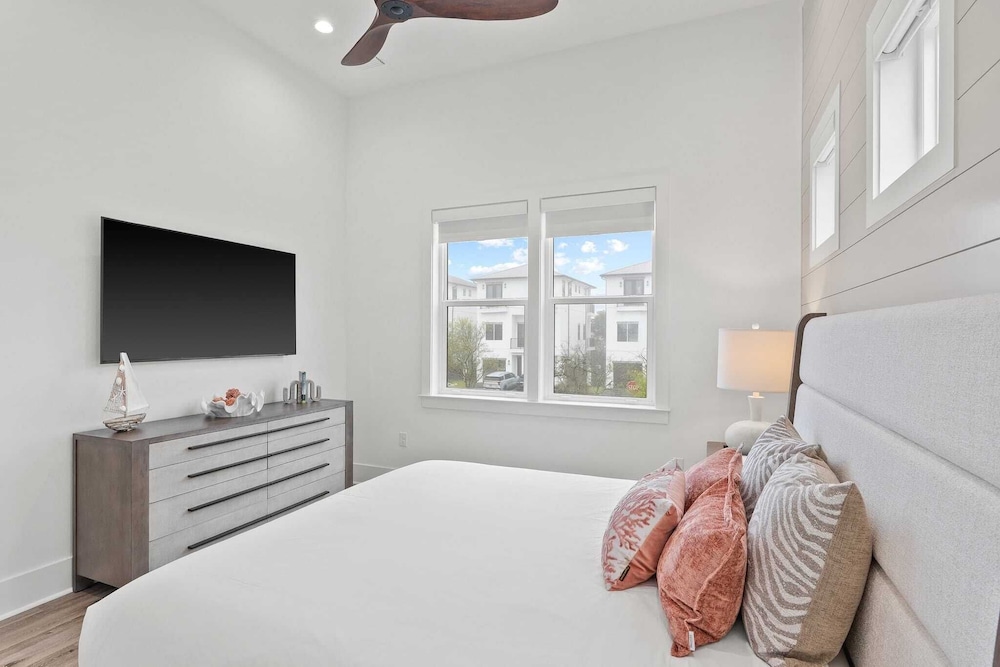 Luxe 30A Home w/ Pool, Outdoor Dining, Golf Cart, & Minutes to Beach