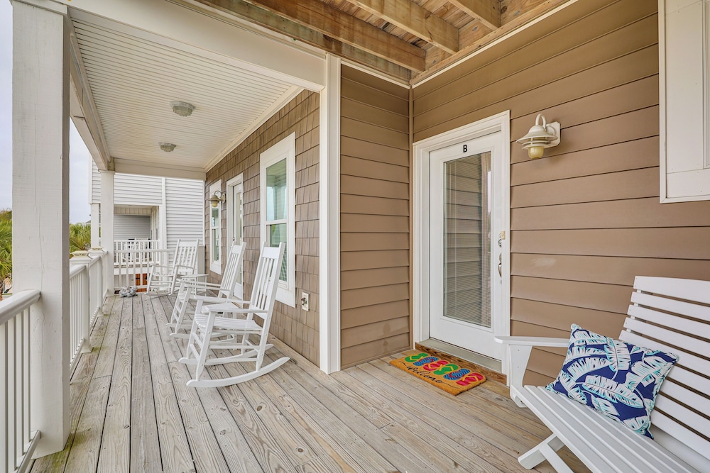 Steps to Beach: Gem w/ Views & Dock in Oak Island