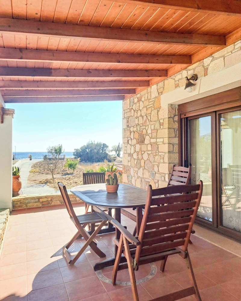 Beachfront Stone House - Samos Seaview Retreat