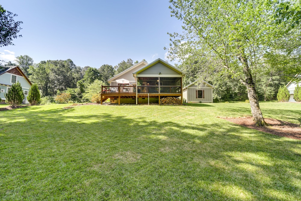Deck + Mtn Views: Riverfront Cullowhee Home view 3