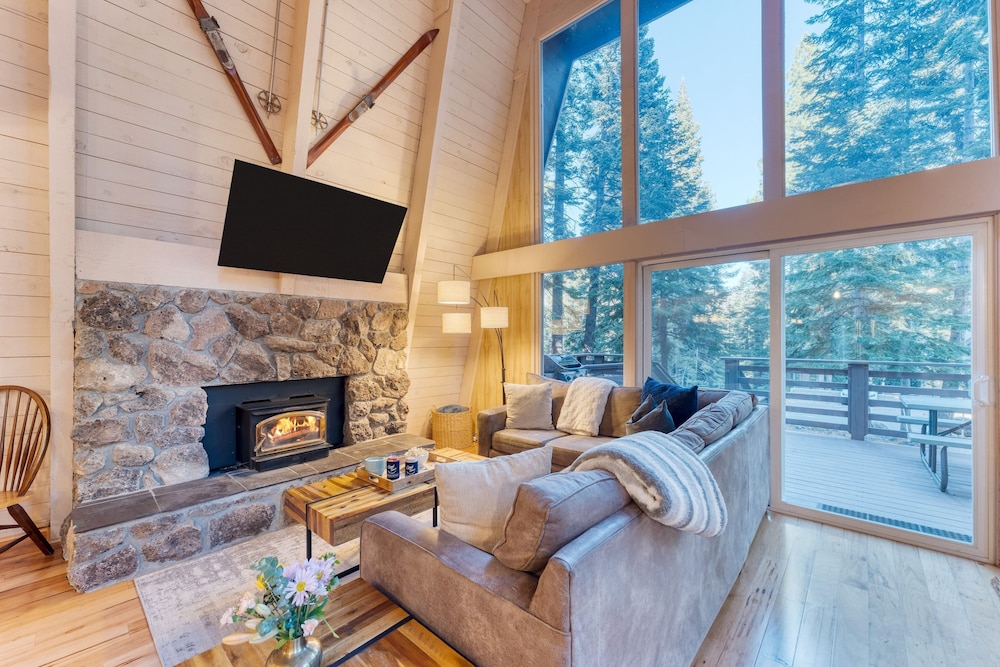 Lundy Bearden Serene Tahoe Retreat With Deck Fireplace and Forest Views