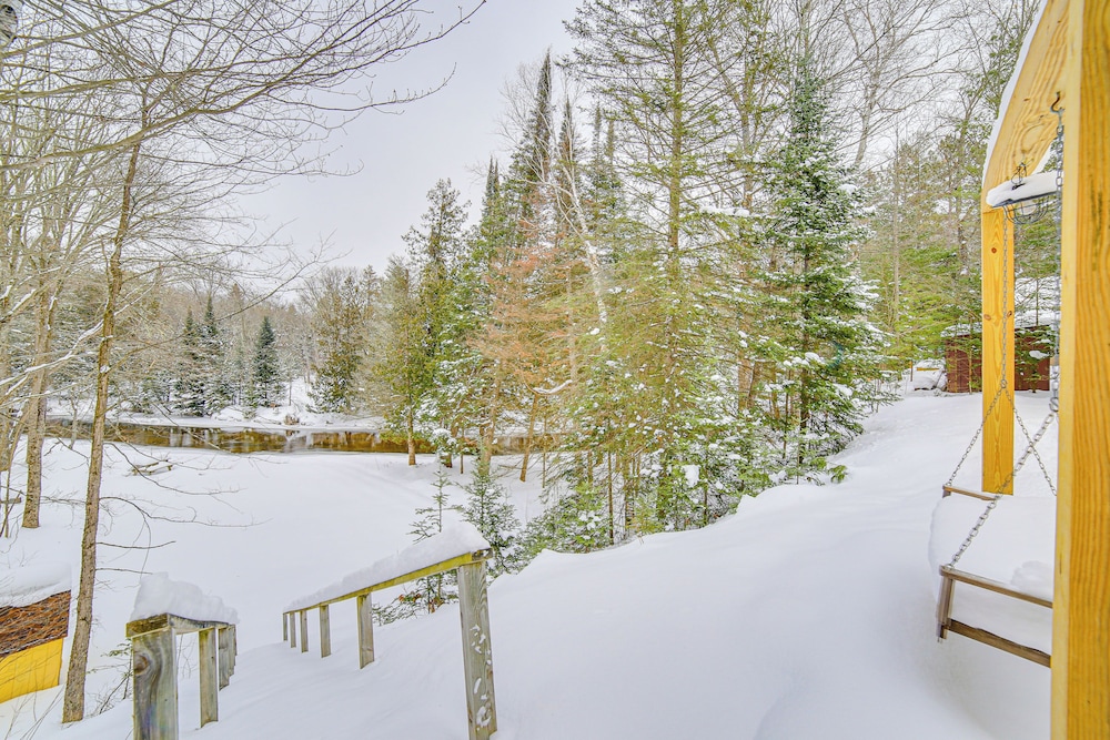 Ice Fish & Snowmobile: Riverfront Manistique Cabin