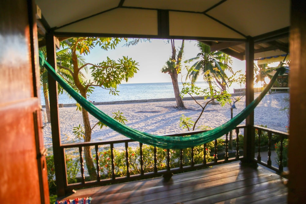 Crystal white sand resort view 3