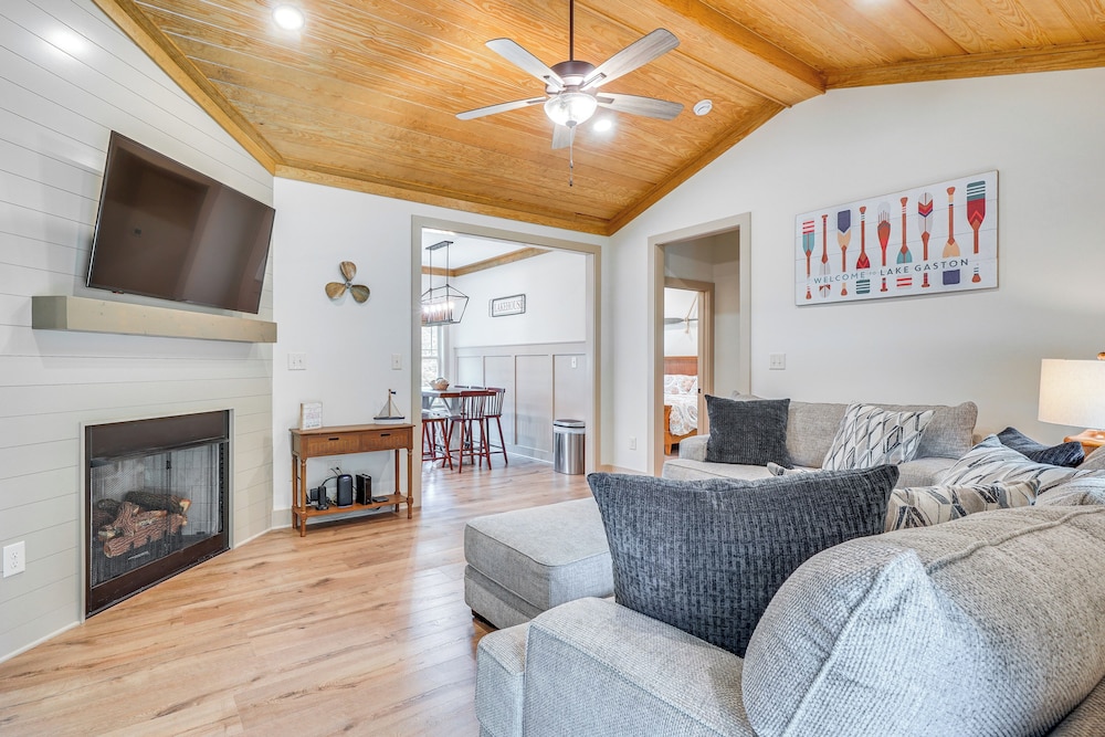 Walk to Lake Gaston: Family Home w/ Yard