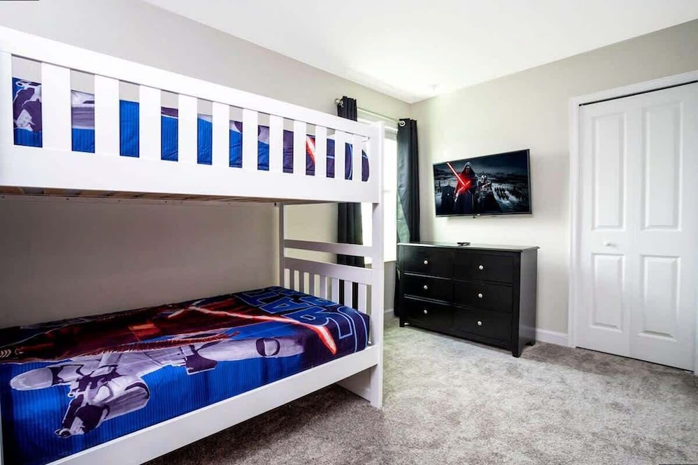 Spacious 7BR w Pool Spa Game Room Near Disney