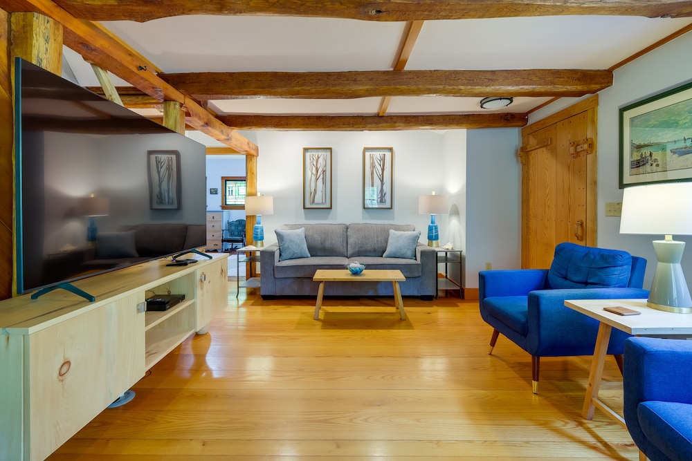 Yard & Fire Pit: Unique Cape Cod Home in Brewster