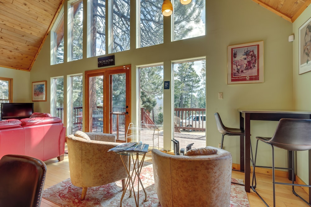 2 Min to Hiking: Cabin w/ Deck in Angel Fire