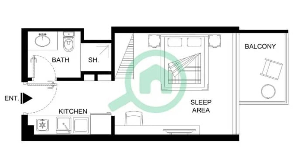 Peaceful Studio in Azizi Riviera 38 With Pool View