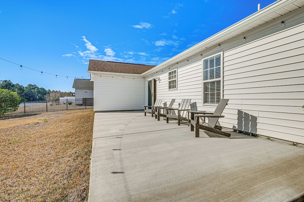 Patio, Yard & Lake Views: Home in Myrtle Beach!