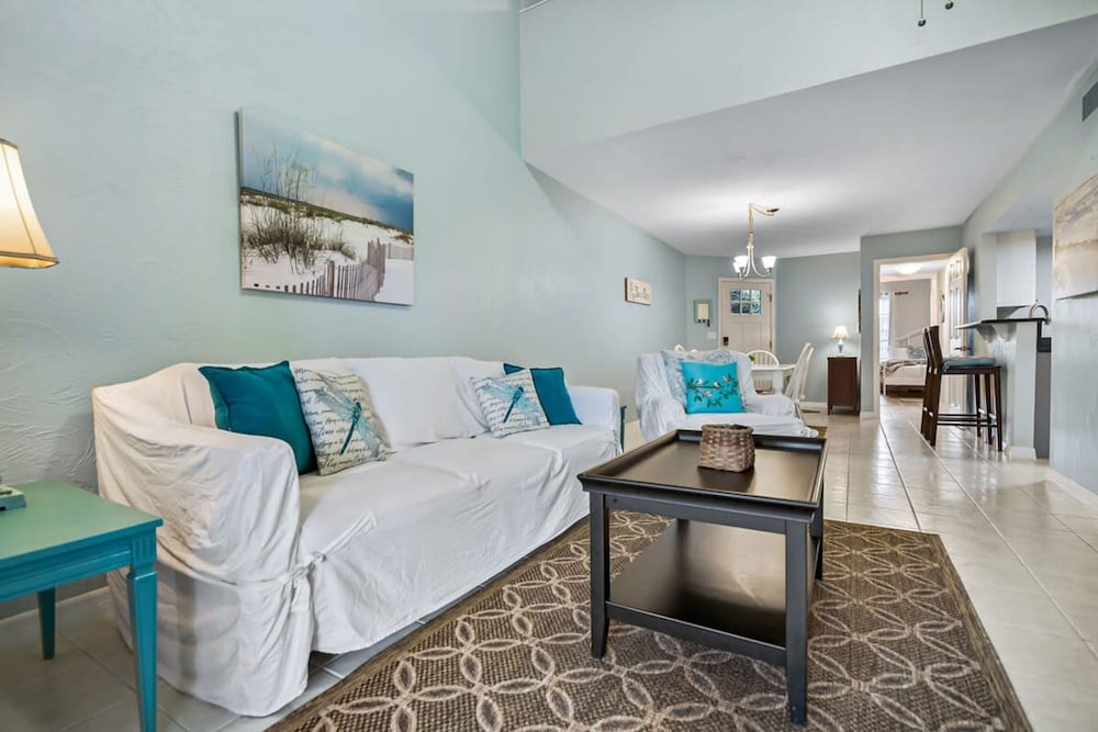 Walk to Beach Fire Pit Screened Patio Smart TVs