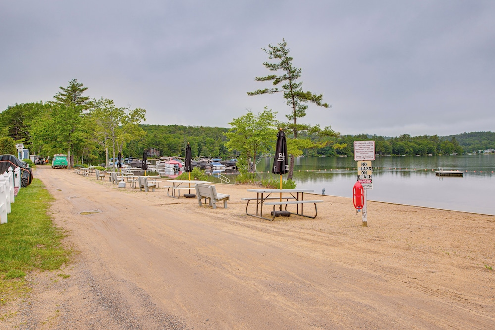 Walk to Lake Beaches: Cabin w/ Patio in Belmont!