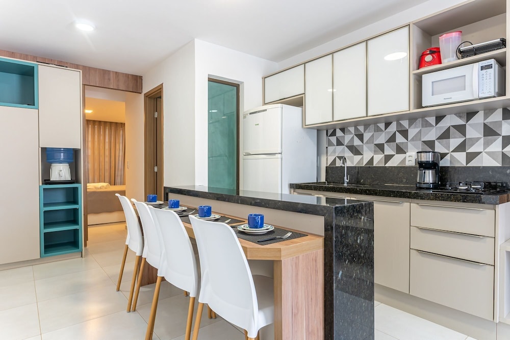 Flat beira mar-Com Churrasq-SH133
