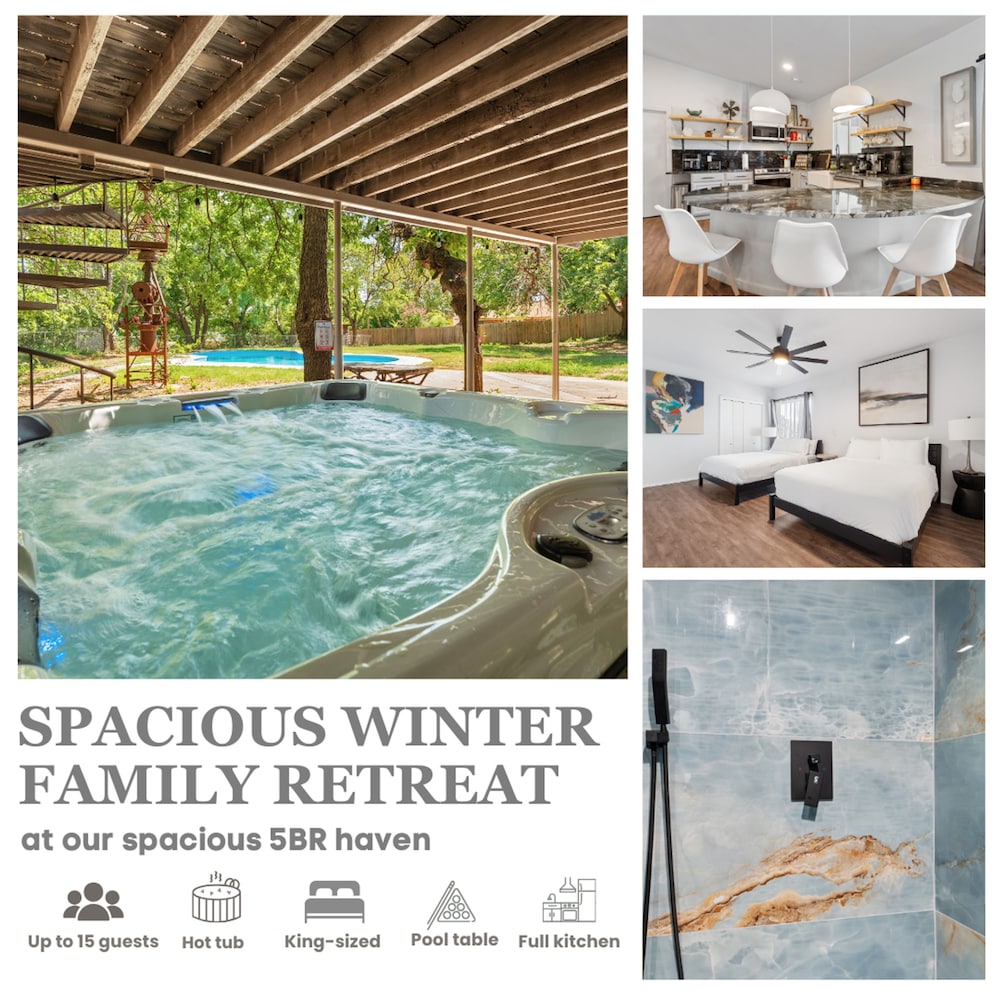 Spacious Family Home w Pool Hot Tub Large Yard