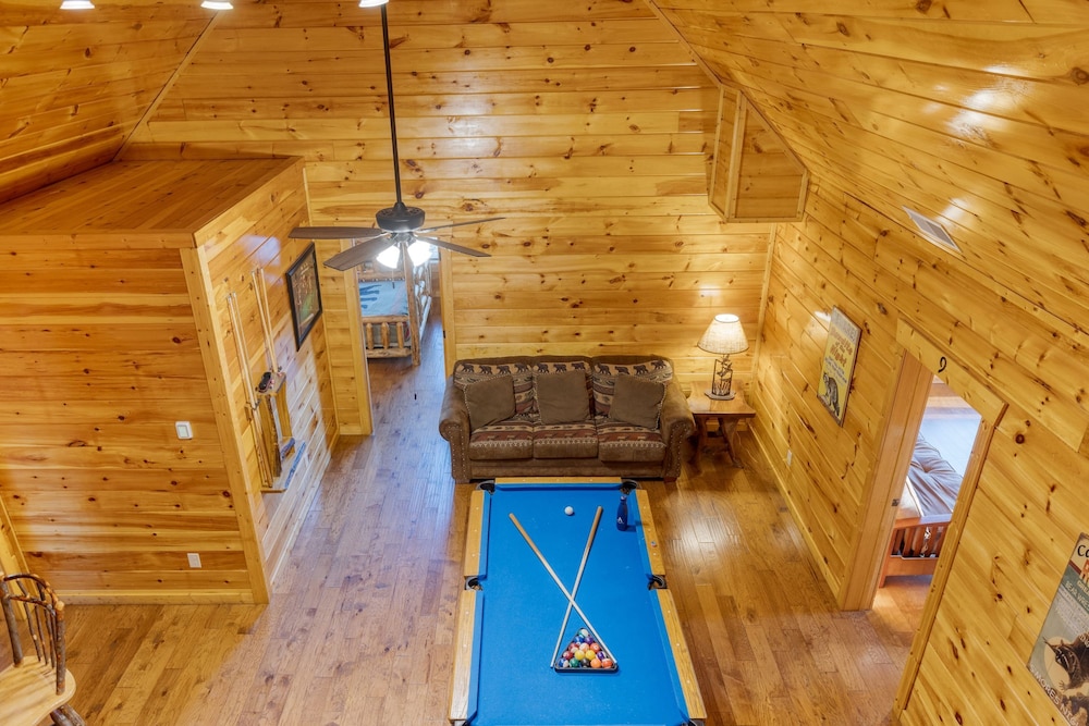 A View for All Seasons Luxe Smoky Mountain Cabin With Hot Tubs Game Room