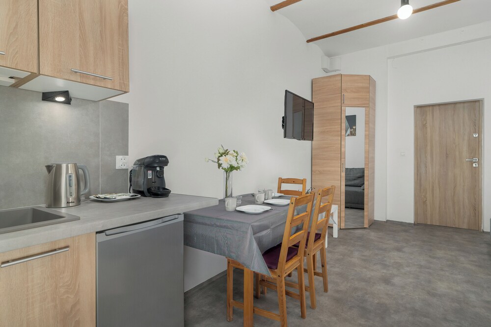 Grey and Beige Poznan Studio by Renters
