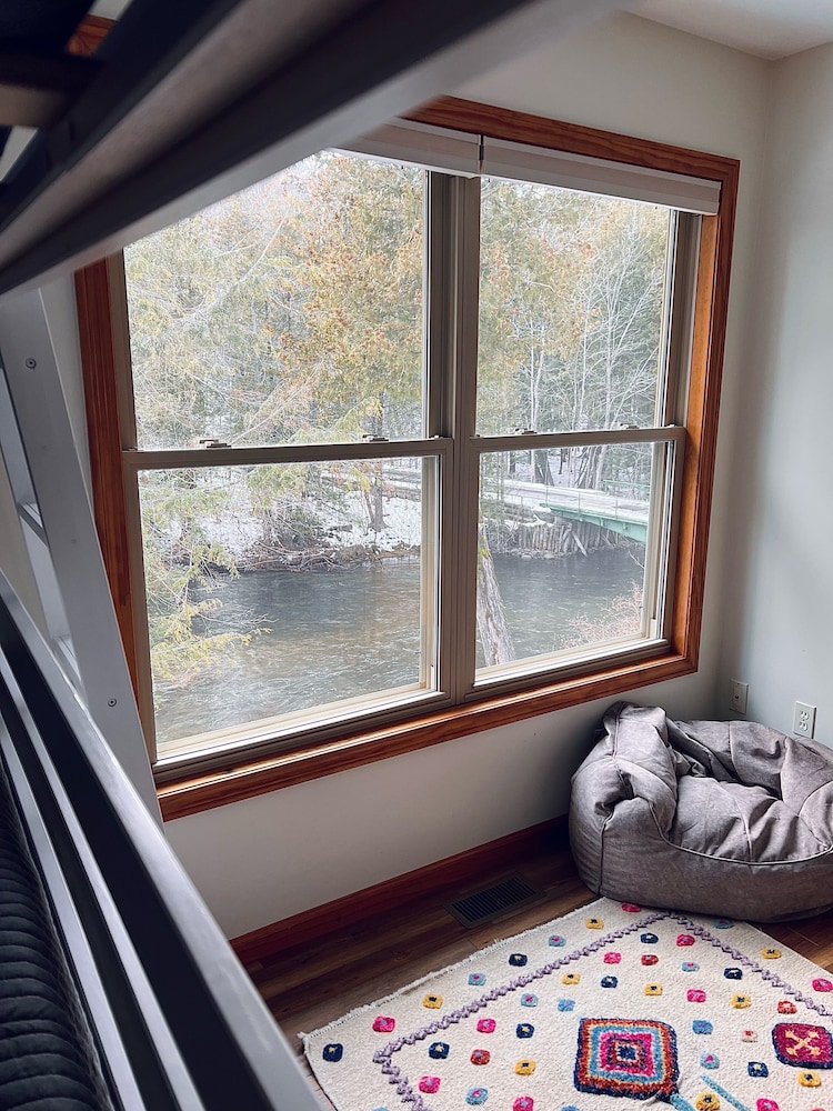 Firefly Lodge Boardman River Hot Tub Woodstove