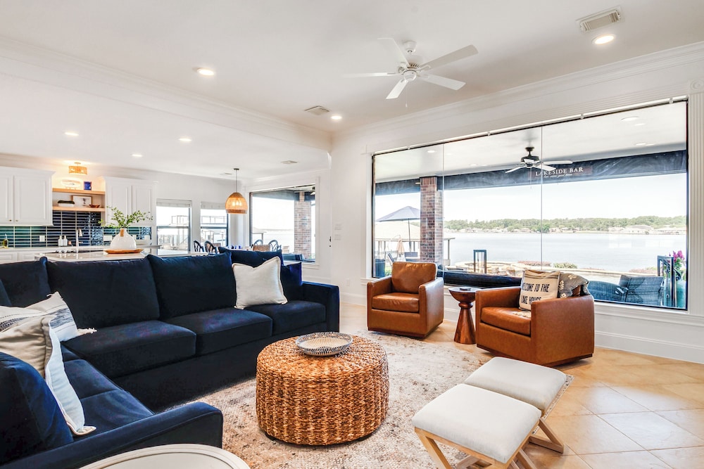 Conroe Lake House: Luxe Pool, Private Dock & Games view 4