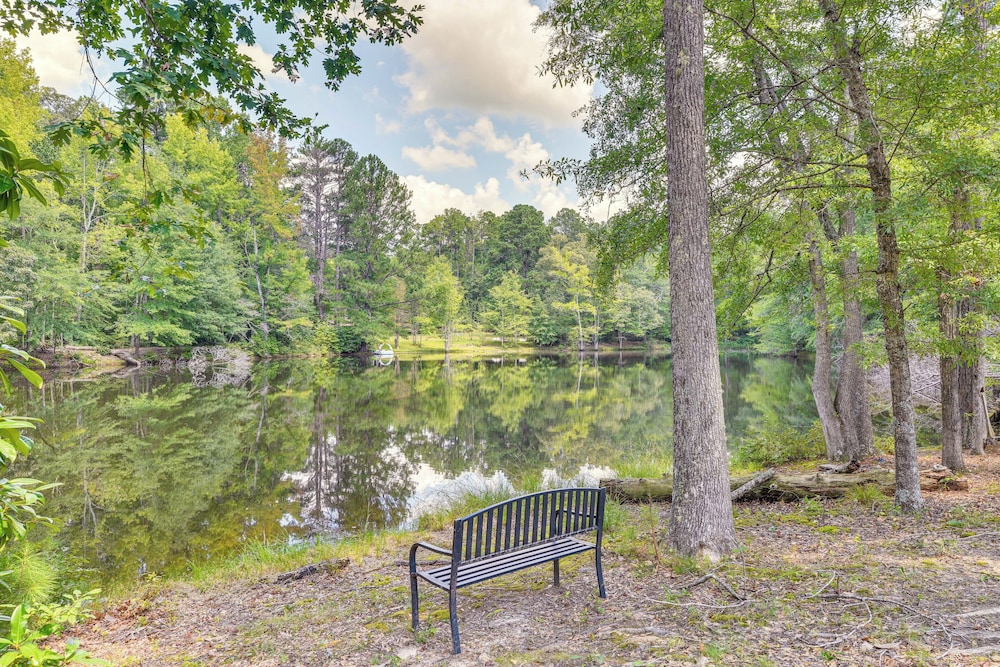 Pool & Deck: Pond-view Getaway in Newnan!