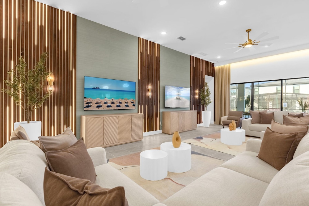 Spacious Oasis for Your Big Crew Games Pool BBQ