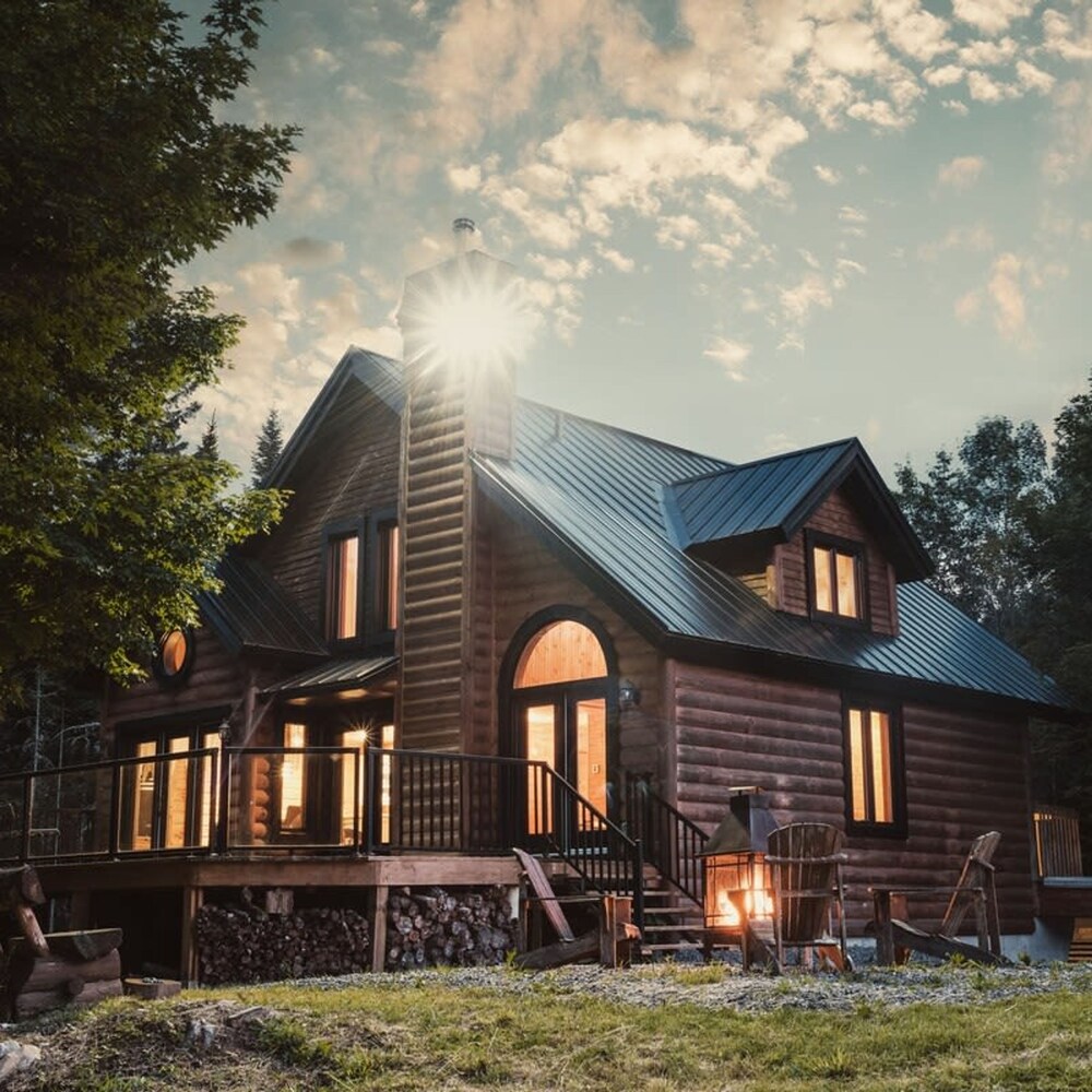 Chalet Bonheur -spa in Nominingue