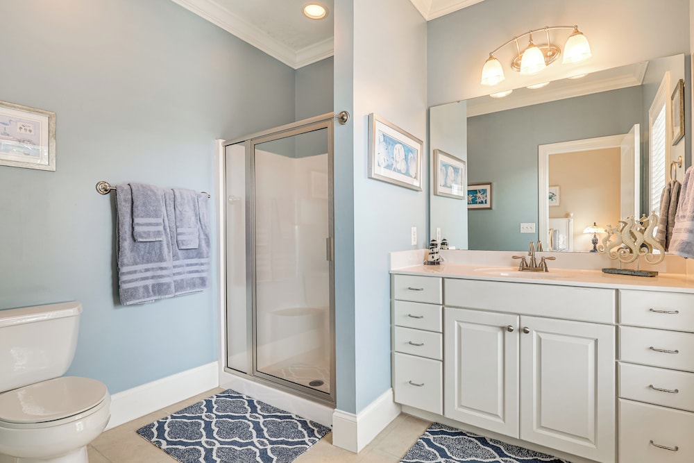 Steps to Beach: Gem w/ Views & Dock in Oak Island