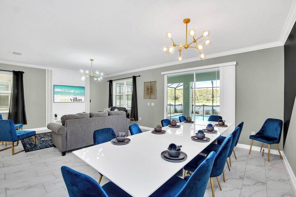 Serenity Lakeview Retreat Stunning Water Views, No Rear Neighbors, Private Pool, Game Room & Star Wars Cinema