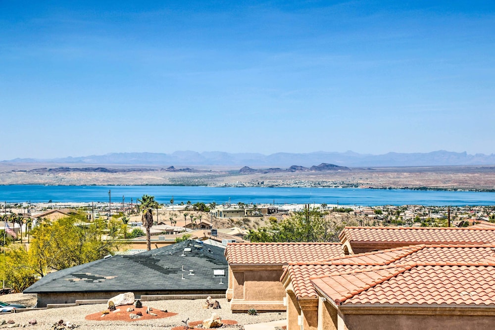Patio & Panoramic Views: Hillside Lake Havasu Home view 2