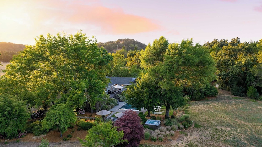 Glen Ellen Escape 5BR Retreat w/ Pool, Hot Tub, Hammocks & Vineyard Views