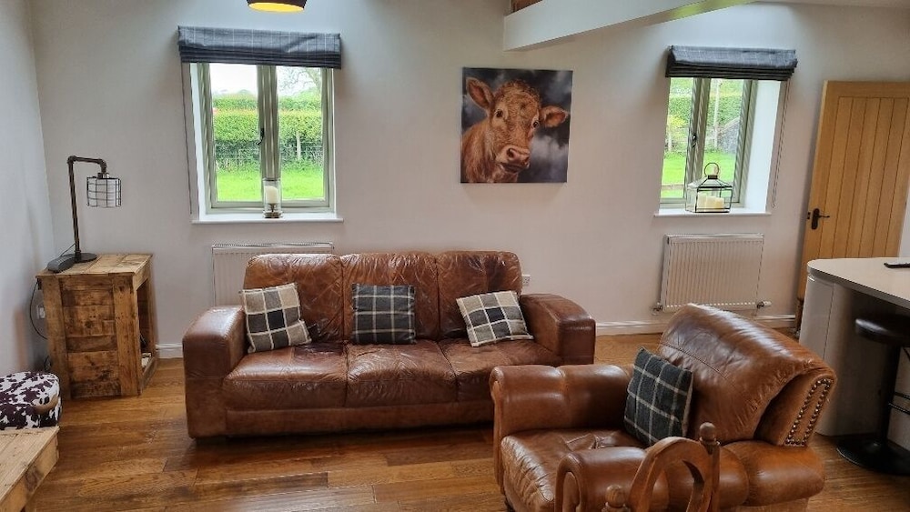 The Shippon -hot Tub ext chg - Superking-log Fire view 5