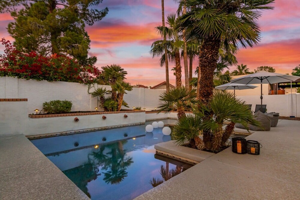 Modern-terranean Retreat 2 Masters Pool Spa Games