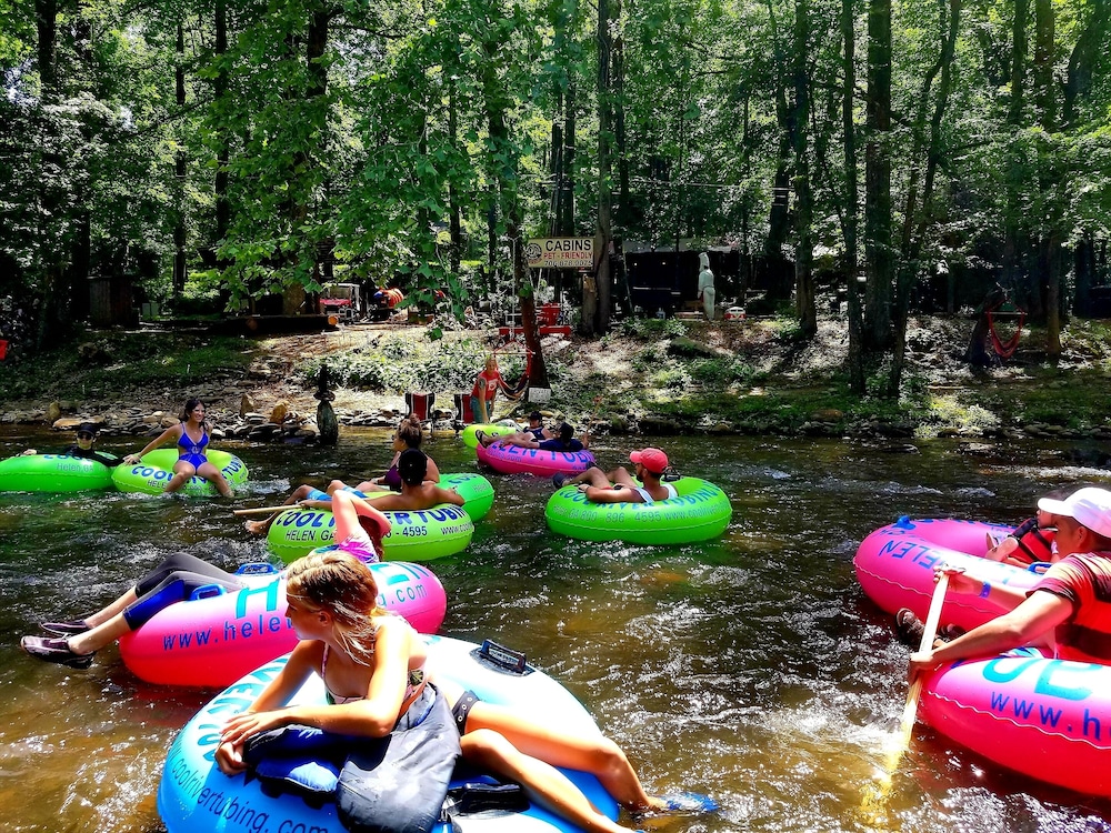 Bear Creek Lodge and Cabins in Helen Ga - Pet Friendly, River on Property, Walking Distance to downtown Helen