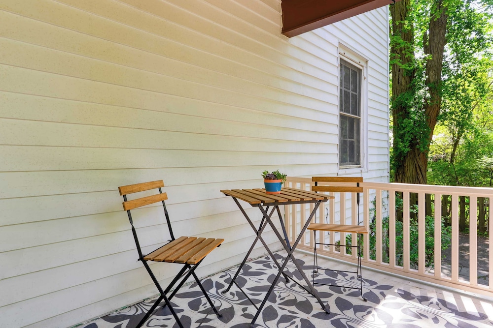 Relax in Style at Historic Modern on Main With Modern Amenities & Wooded Views