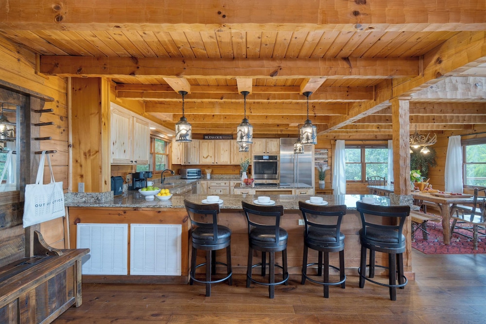 Sleeps 26, 2 Homes Theater Room, Game Room, Hot Tub, Smoky Mountain Views